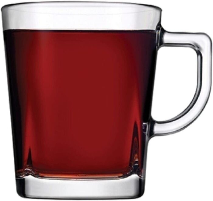 طقم مجات شاي كارى 6 اكواب 270 مل لون شفاف تركي المنشأ