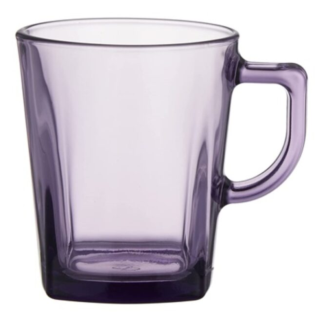 Tea Mug Set Carre 6 Cups- 270 ml Purple Color Turkey Origin