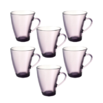 Tea Mug Set Penguen 6 Cups 295 ml Purple Color Turkey Origin