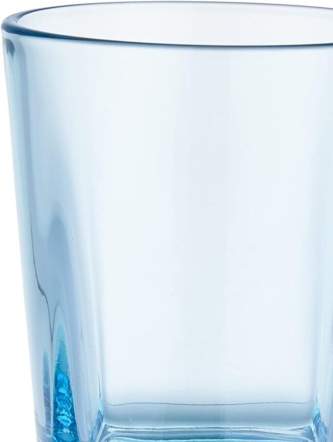 Pasabahce Tea Mug Set Carre -6 Cups- (270ml) -Turquoise Color-Turkey Origin