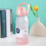 High Quality Sports Water Bottle Listed BPA Free Leakproof Gym & Gym - Water & Protein -(2000Ml)- Pink