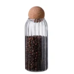 Ribbed Glass Storage Jars (1000ml)