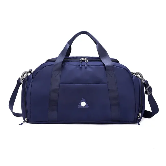Fashion Travel Duffel Bag ,Unisex Large Capacity Bag For Gym And Fitness with Shoe Compartment-Navy Blue
