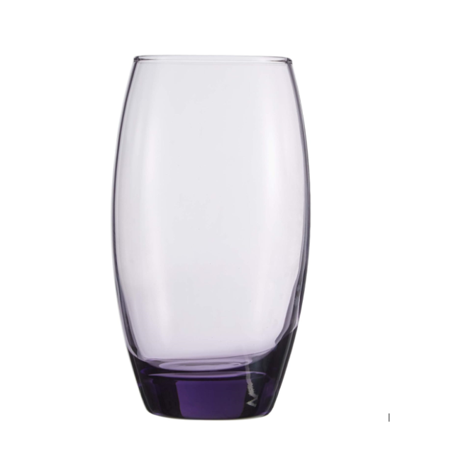 Pasabahce Large Juice Cups Set of 6 - Barrel- 500 ml -Purple Color- Turkey Origin