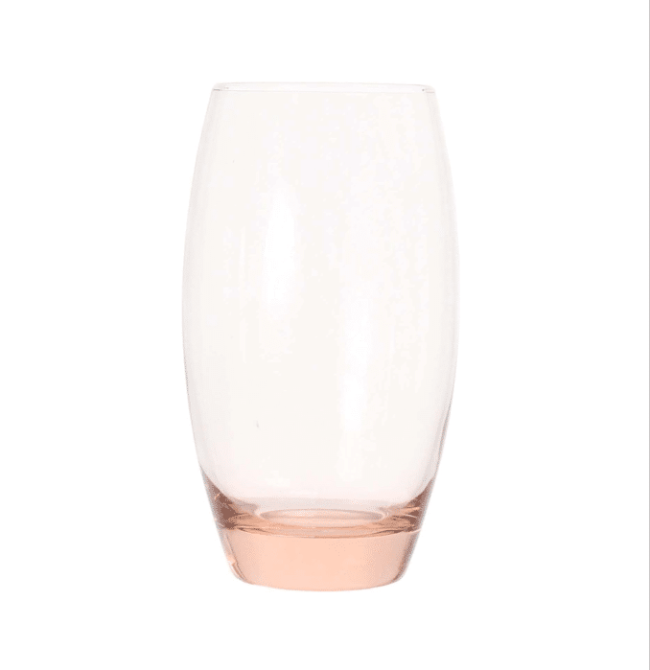 Pasabahce Large Juice Cups Set of 6 - Barrel- 500 ml -Pink Color- Turkey Origin
