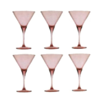 مجموعة من 6 أكواب ملونة للمشروبات- بمبي اللون-(250 مل)-تركي الصنع