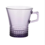 Pasabahce Tea Mug Set Kuvars -6 Cups- 250 ml -Purple Color-Turkey Origin