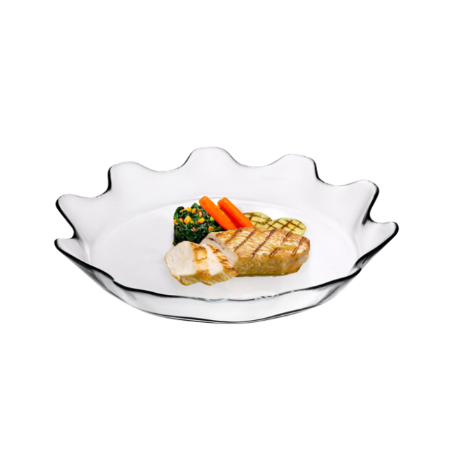 Pasabahce Pastry Cake Biscuit Cookie Serving Plate Flat Platter-32cm- Turkey Made