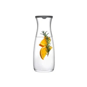 Pasabahce Amphora Glass Bottle 1180ml 1 Pc, Transparent With Grey Cover-Turkey Made