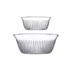 Pasabahce Frezya Round Glass Dessert Bowl Set of 7Pcs 1 Large Bowl(2650ml-24cm)+6 Small Bowls(330ml-12.5cm) Turkey Made - Image 3