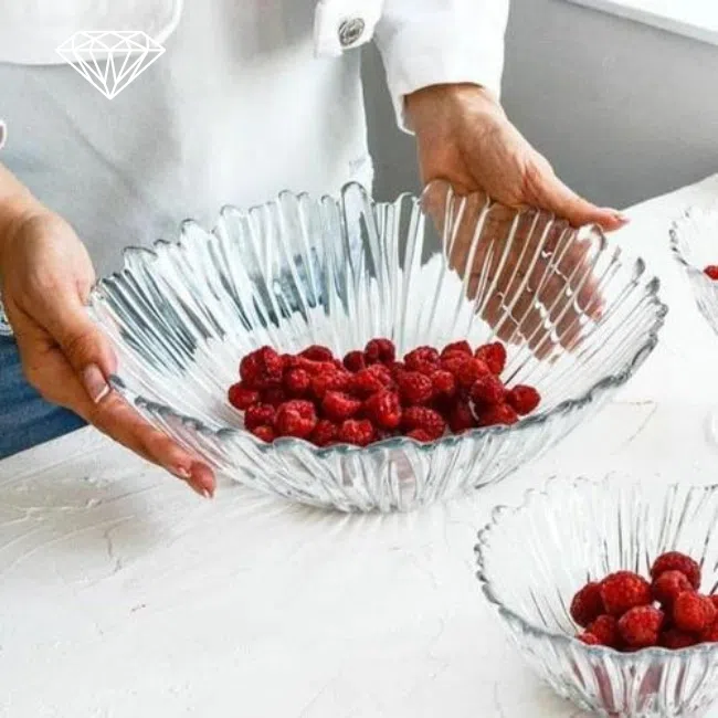 Pasabahce Aurora Service Bowl -clear color- (3250ml-30.4cm) -Turkey Made