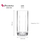 Pasabahce Large Juice and Water Cups Set of 6 - Leia Hi Ball-Purple- 310ml - Image 4