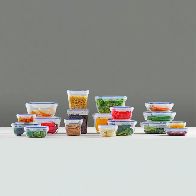 مجموعة علب حفظ طعام من دنيا مع غطاء محكم الغلق من السيليكون - خالية من مادة BPA - (5 قطع) - (400-800-1400-2300-4000 مل) - صنع في تركيا