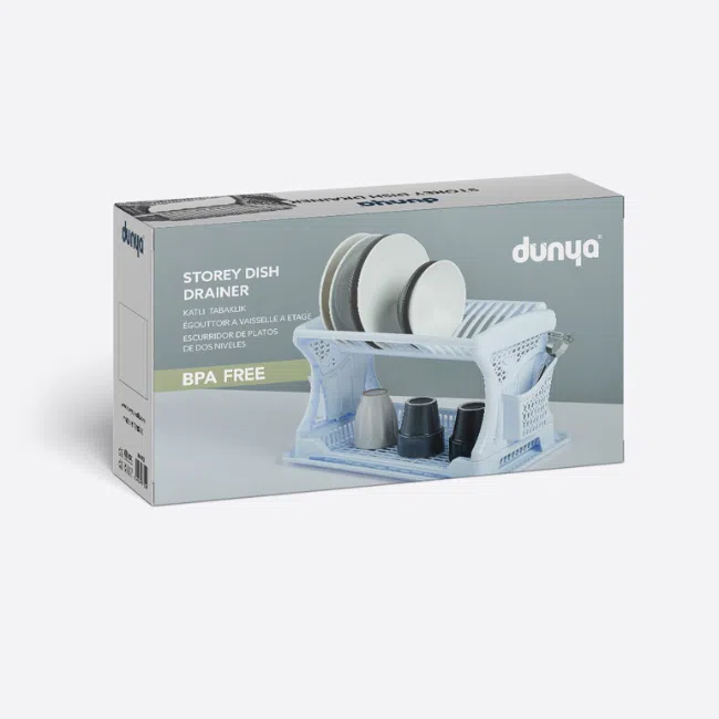 Dunya Plastic Dish Strainer -Turkey Made-White - Image 3