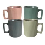 Matte Multi Color Porcelain Mug Set Of 4 Mug- Imported Handmade - Image 6