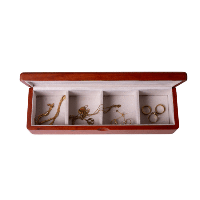 FoxiWood Premium Accessories Wooden Box Organizer -Rosewood - Image 4