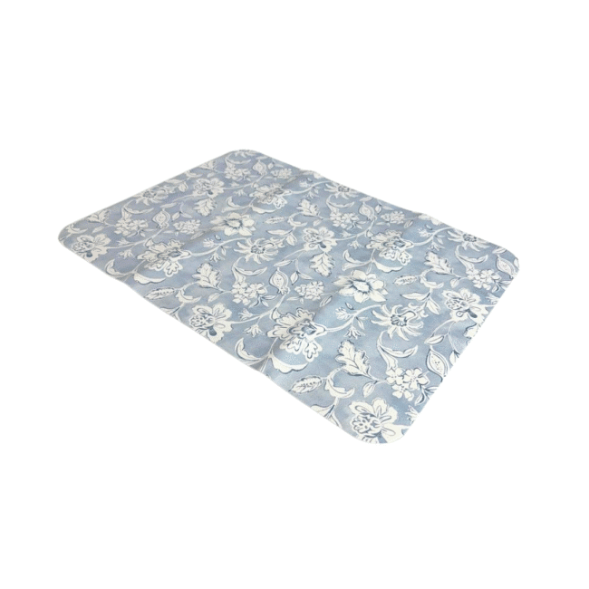 Quick Dry Dish Mat with Dual Layer (51X38CM)-Blue