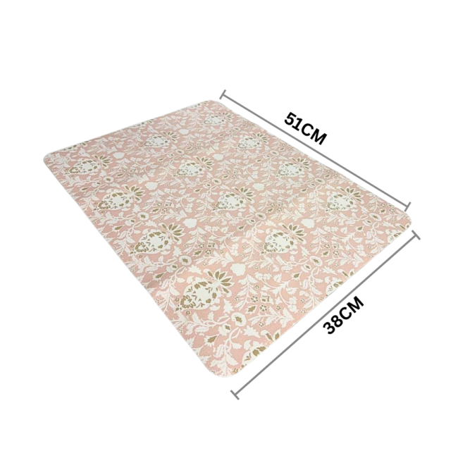 Quick Dry Dish Mat with Dual Layer (51X38CM)-Blue