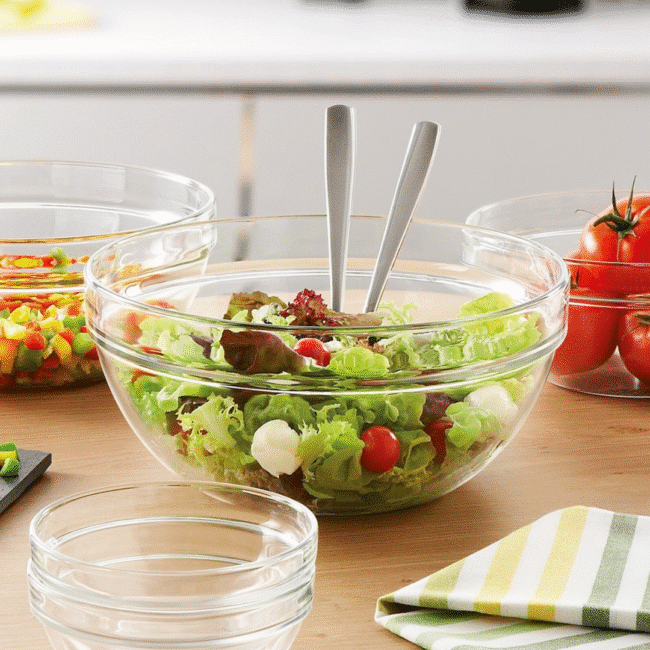 Pasabahce Chef Glass Bowl (26CM) 4000ml for Salad and Mixing Bowl-Turkey Made - Image 2