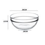 Pasabahce Chef Glass Bowl (26CM) 4000ml for Salad and Mixing Bowl-Turkey Made - Image 4