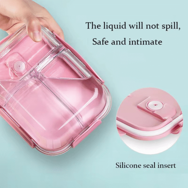 Borosilicate Glass Food Storage Containers Set with Lids (1040-640-370ml)-Heat and freeze resistant