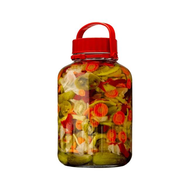 Pasabahce Harvest Large Jar 8L With Red airtight Lid (34.5*20CM)-Turkey Made