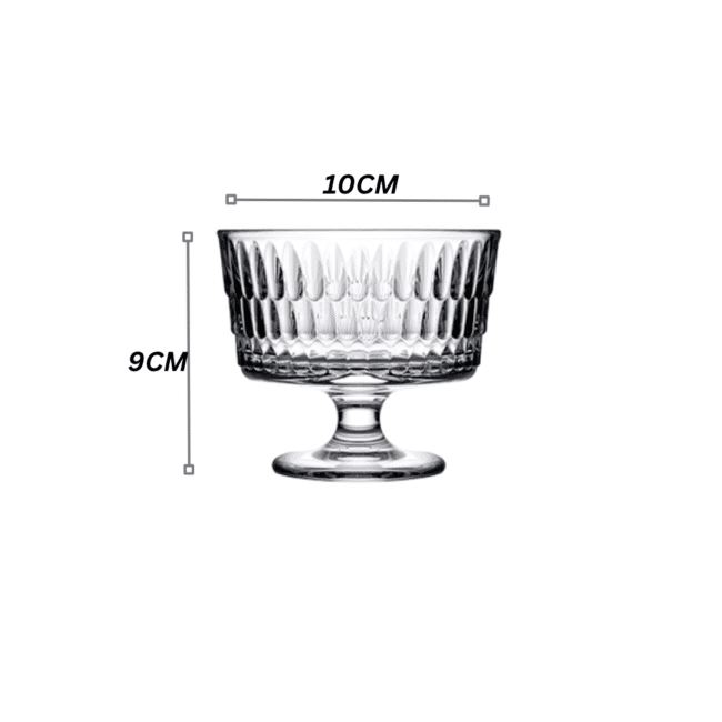 Pasabahce Rain Ice Cream Cups Set of 2Pcs (240ml)Turkey Made