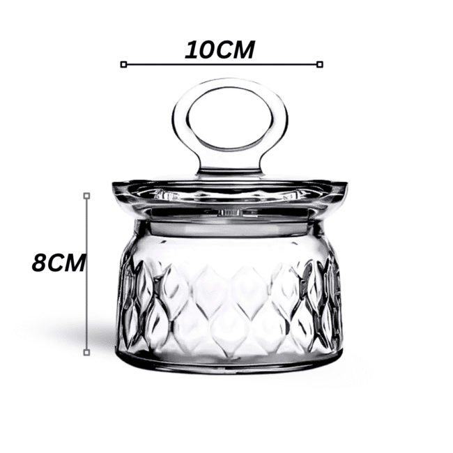 Pasabahce Leafy Glass Jar 400ml-Turkey Made