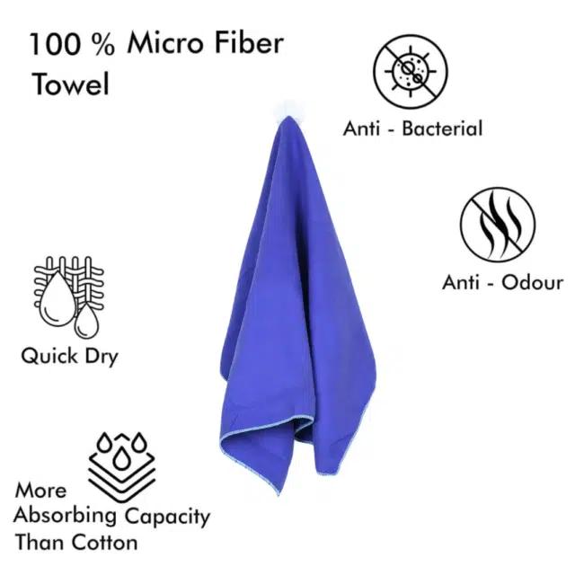 Mintra Microfiber Gym Towels 40 x 55 cm -Purple color
