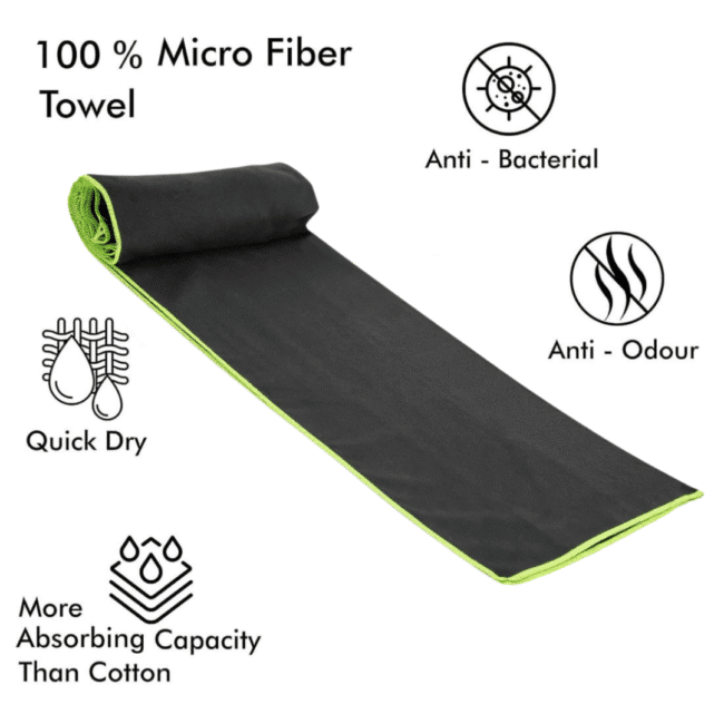 Mintra Microfiber Swimming Towels 65 x 90 cm -Black color