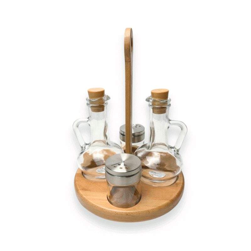 Oil Vinegar Salt and Pepper Set 4