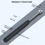 Electric Lighter With Micro-USB recharge -Black - Image 6