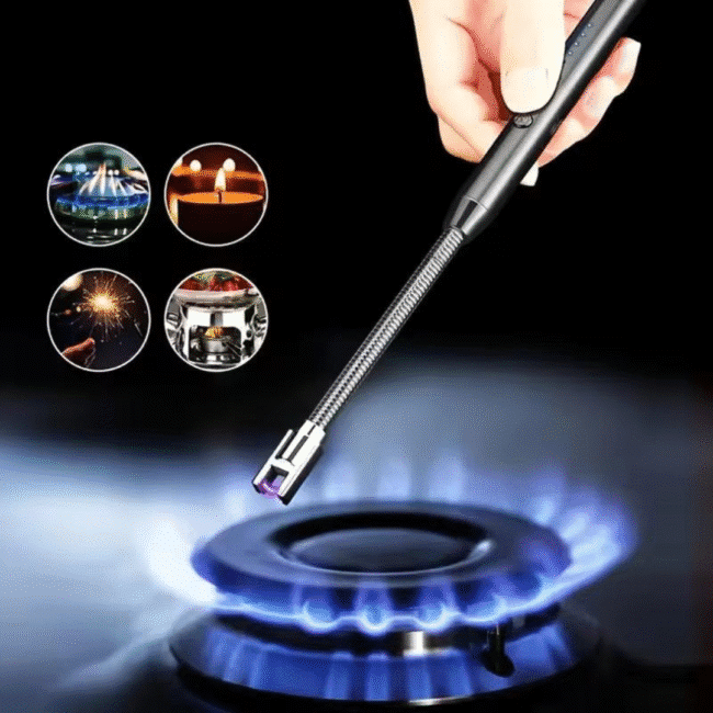 ⁦ولاعة كهربائية مع إمكانية الشحن بمنفذ Micro-USB - فضي⁩ - الصورة ⁦2⁩