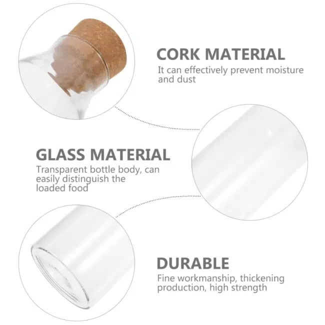 Glass Milk and Water Bottle with Cork Airtight Cover 1L - Image 4