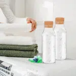 Glass Milk and Water Bottle with Cork Airtight Cover 1L - Image 2