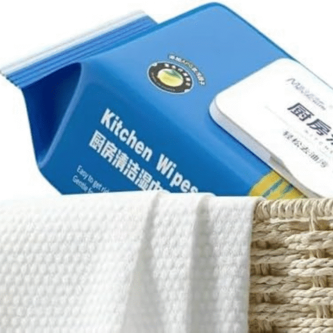 ⁦مناديل مطبخ قابلة لإعادة الاستخدام لتنظيف الدهون (عبوة من 80 قطعة)⁩ - الصورة ⁦4⁩