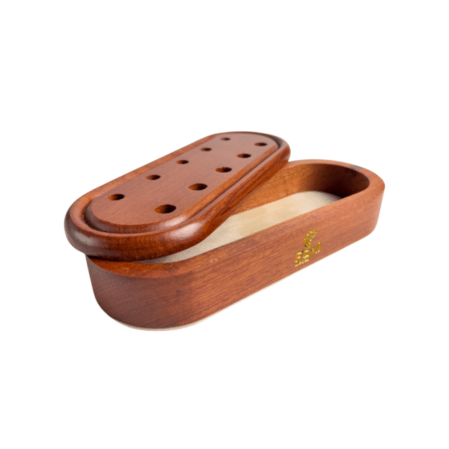 Foxiwood Luxury Wooden Pen Box with Magnetic Lid and Stand - Image 3