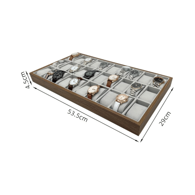 ⁦صندوق عرض الساعات 30 فتحة مناسبة للأدراج وغرفة الملابس⁩ - الصورة ⁦3⁩