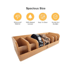 Foxiwood Wooden Belt Organizer With 7 Removable Compartment for Drawer , Dressing Room and Closet - Image 10