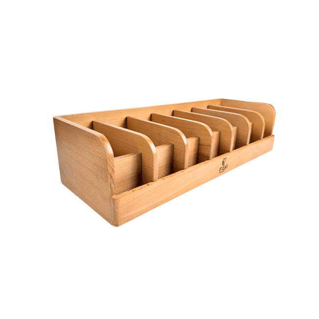 Foxiwood Wooden Belt Organizer With 7 Removable Compartment for Drawer , Dressing Room and Closet - Image 8