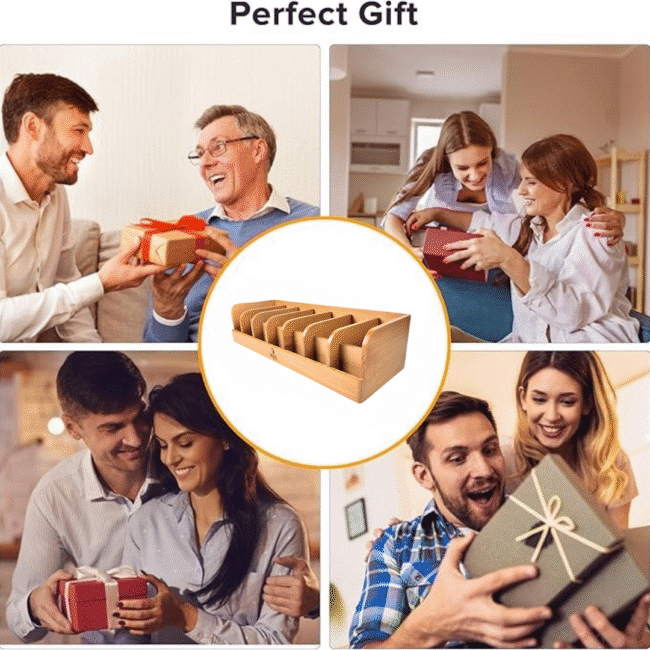 Foxiwood Wooden Belt Organizer With 7 Removable Compartment for Drawer , Dressing Room and Closet - Image 12