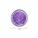 Stylish Liquid Glitter Compact Mirror | Dual-Sided Portable Folding Makeup Mirror for Purse | Animated Floating Design Shape 6 - Image 11
