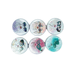 Stylish Liquid Glitter Compact Mirror | Dual-Sided Portable Folding Makeup Mirror for Purse | Animated Floating Design Shape 6 - Image 2