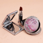 Stylish Liquid Glitter Compact Mirror | Dual-Sided Portable Folding Makeup Mirror for Purse | Animated Floating Design Shape 6 - Image 5