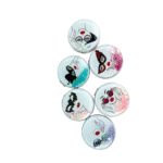 Stylish Liquid Glitter Compact Mirror | Dual-Sided Portable Folding Makeup Mirror for Purse | Animated Floating Design Shape 6 - Image 3