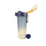 Sport Motivtional Water Bottle 800ml With Straw and Protein Powder Shaker -Blue - Image 2