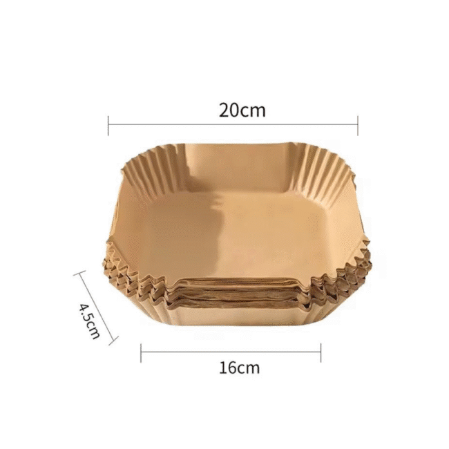 ⁦بطانات ورقية غير لاصقة لمقلاة الهواء، 100 قطعة، شكل مربع⁩ - الصورة ⁦5⁩