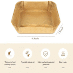 Non-Stick Airfryer Paper Liners 100PCS Square Shape - Image 3
