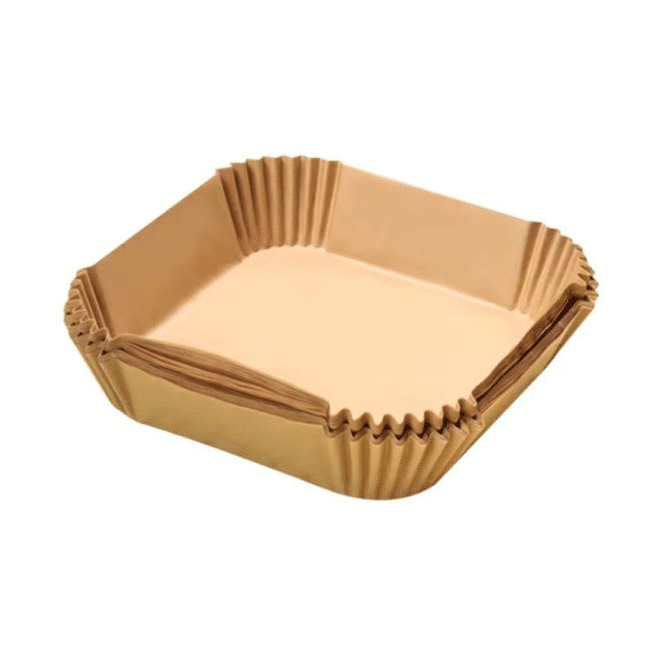 ⁦بطانات ورقية غير لاصقة لمقلاة الهواء، 100 قطعة، شكل مربع⁩ - الصورة ⁦2⁩