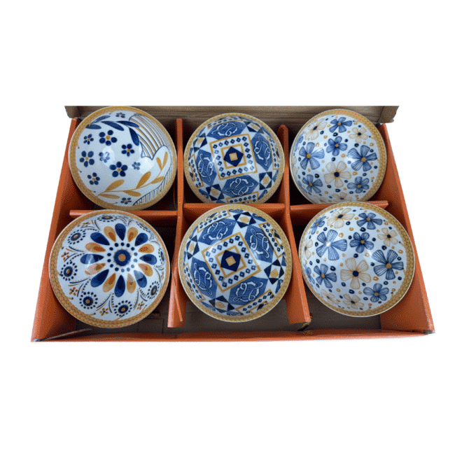 Porcelain Salad and Soup Bowls 6PCS Set 1 طقم بولات سلطة والشوربة من البورسلين المستورد مكون من 6 قطع شكل 1 - الصورة 3